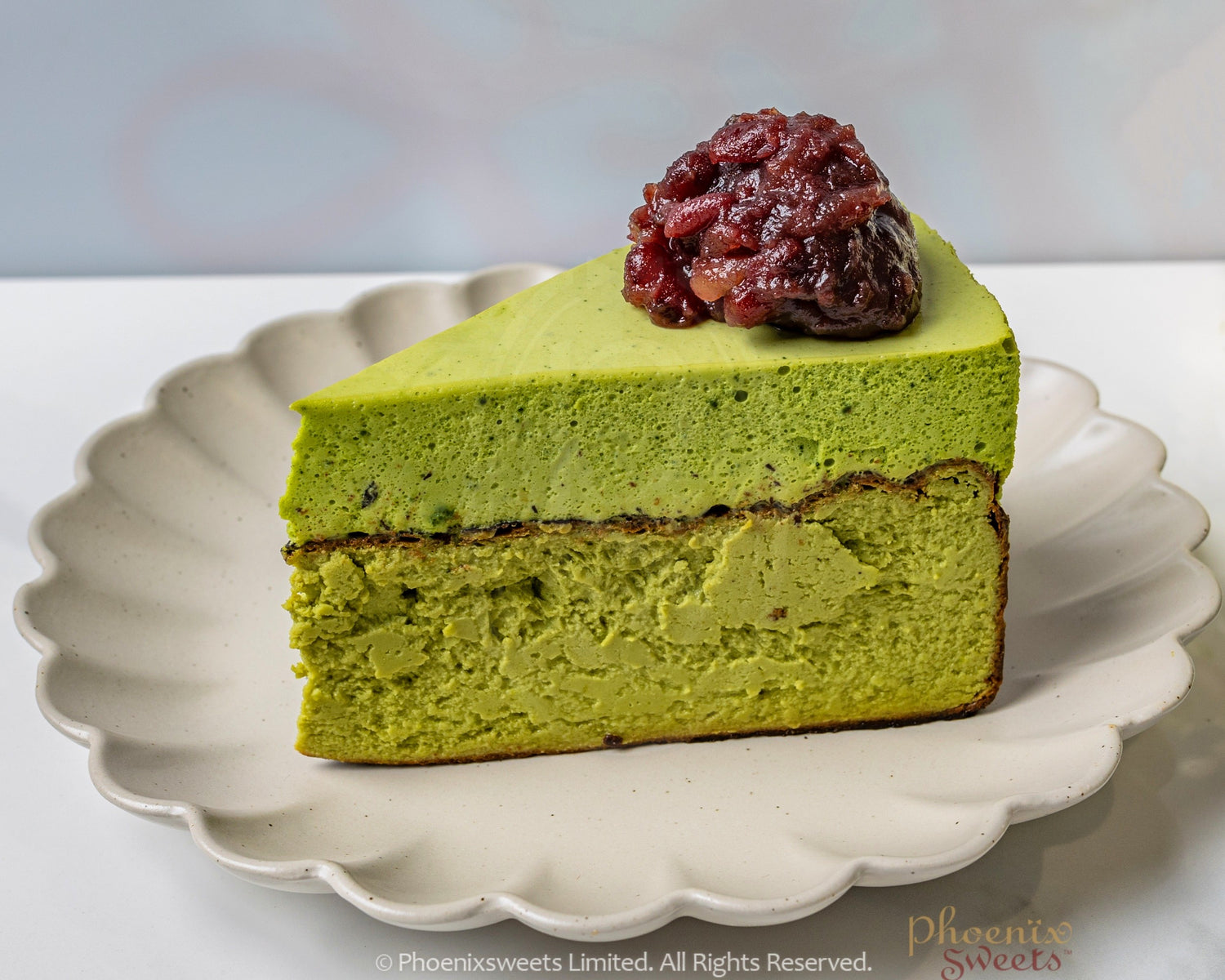 Basque Burnt Cheese Cake - Matcha Mousse