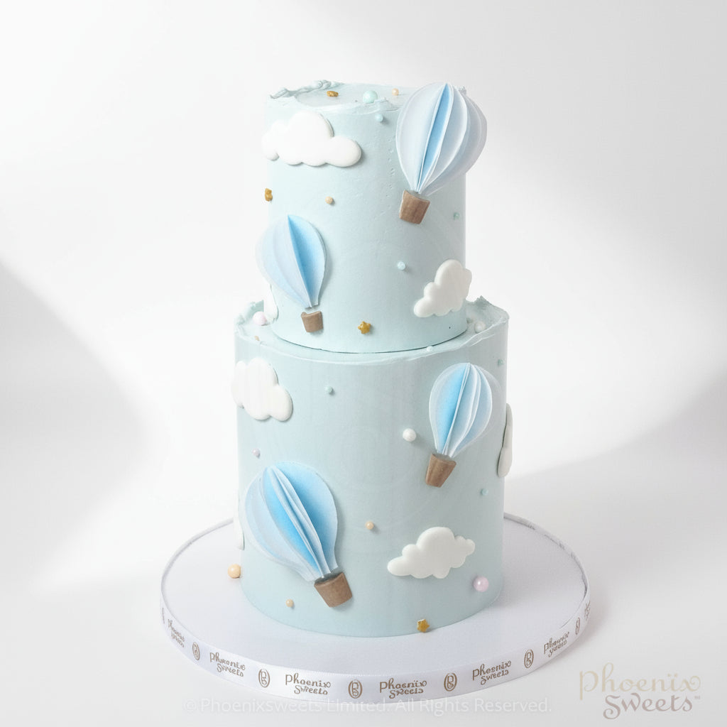 Butter Cream Cake - Hot Air Balloon Cake (2 tiers)