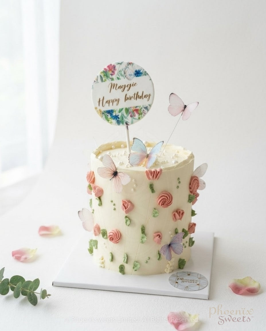 Mini Butter Cream Cake - Whimsical Garden Cake