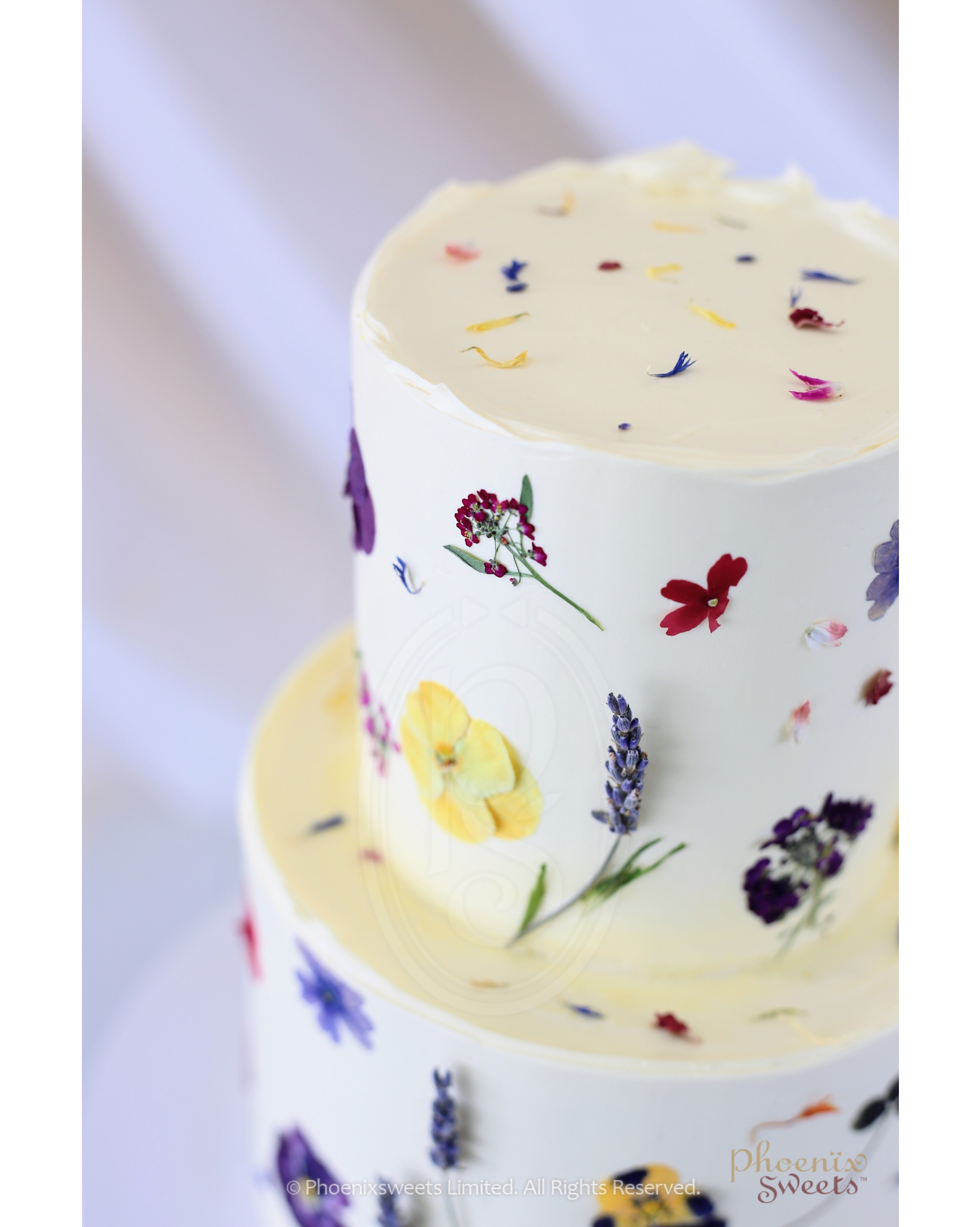 Butter Cream Cake - Flower Garden Cake (2 tiers)