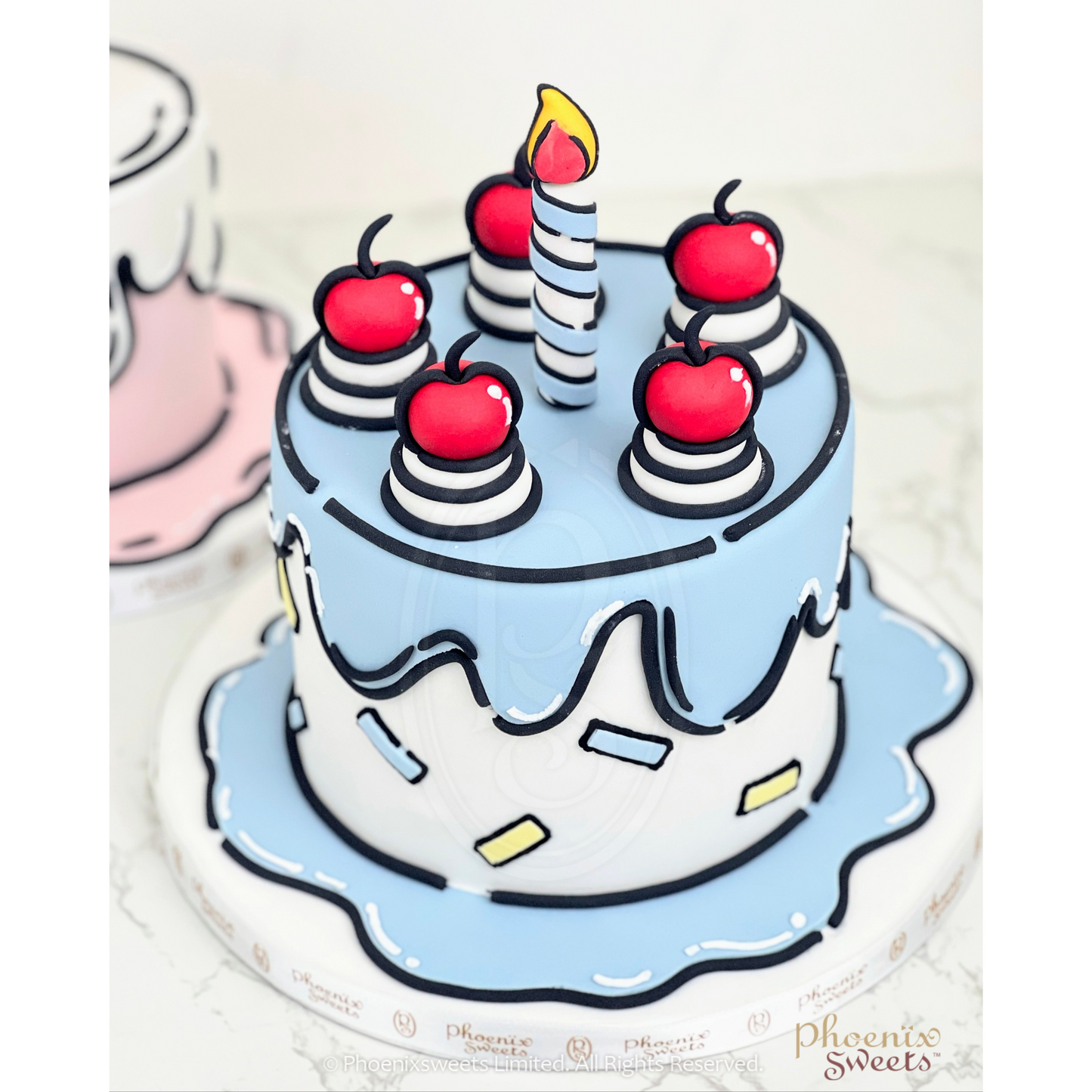 翻糖蛋糕 - 平面卡通蛋糕