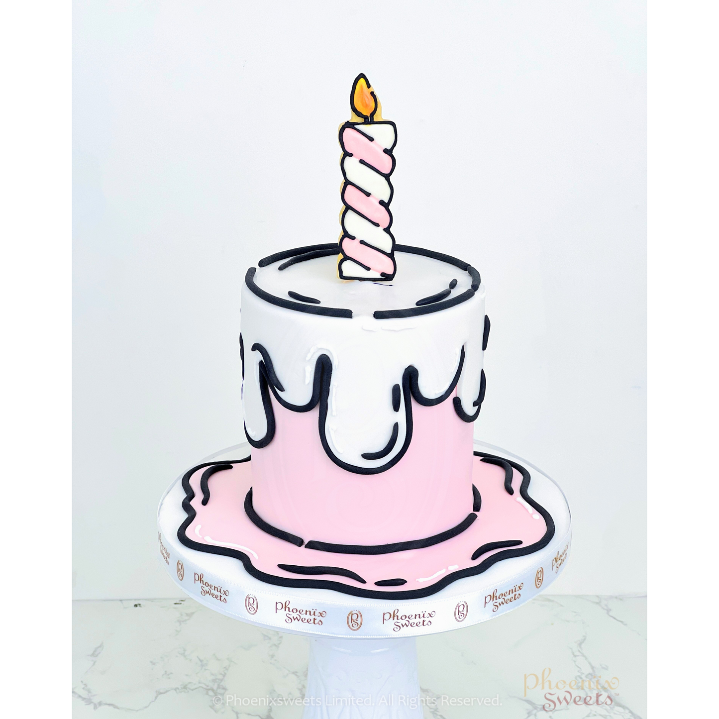 迷你翻糖蛋糕 - 平面卡通蛋糕