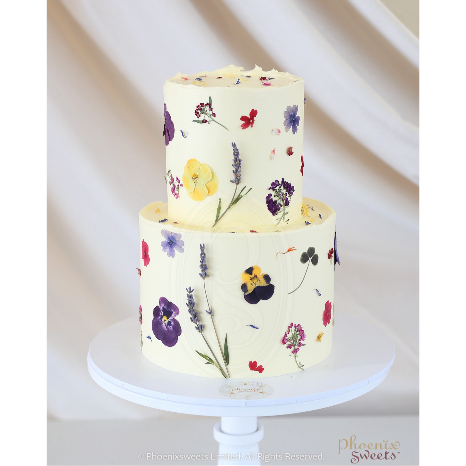 Butter Cream Cake - Flower Garden Cake (2 tiers)