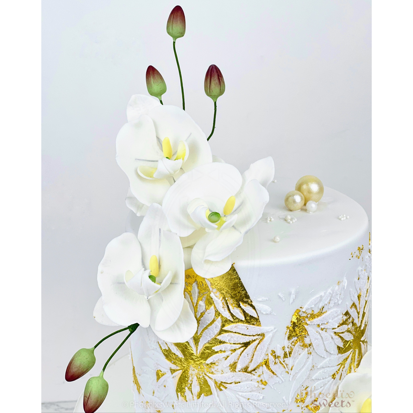 翻糖蛋糕 - Orchid Cake