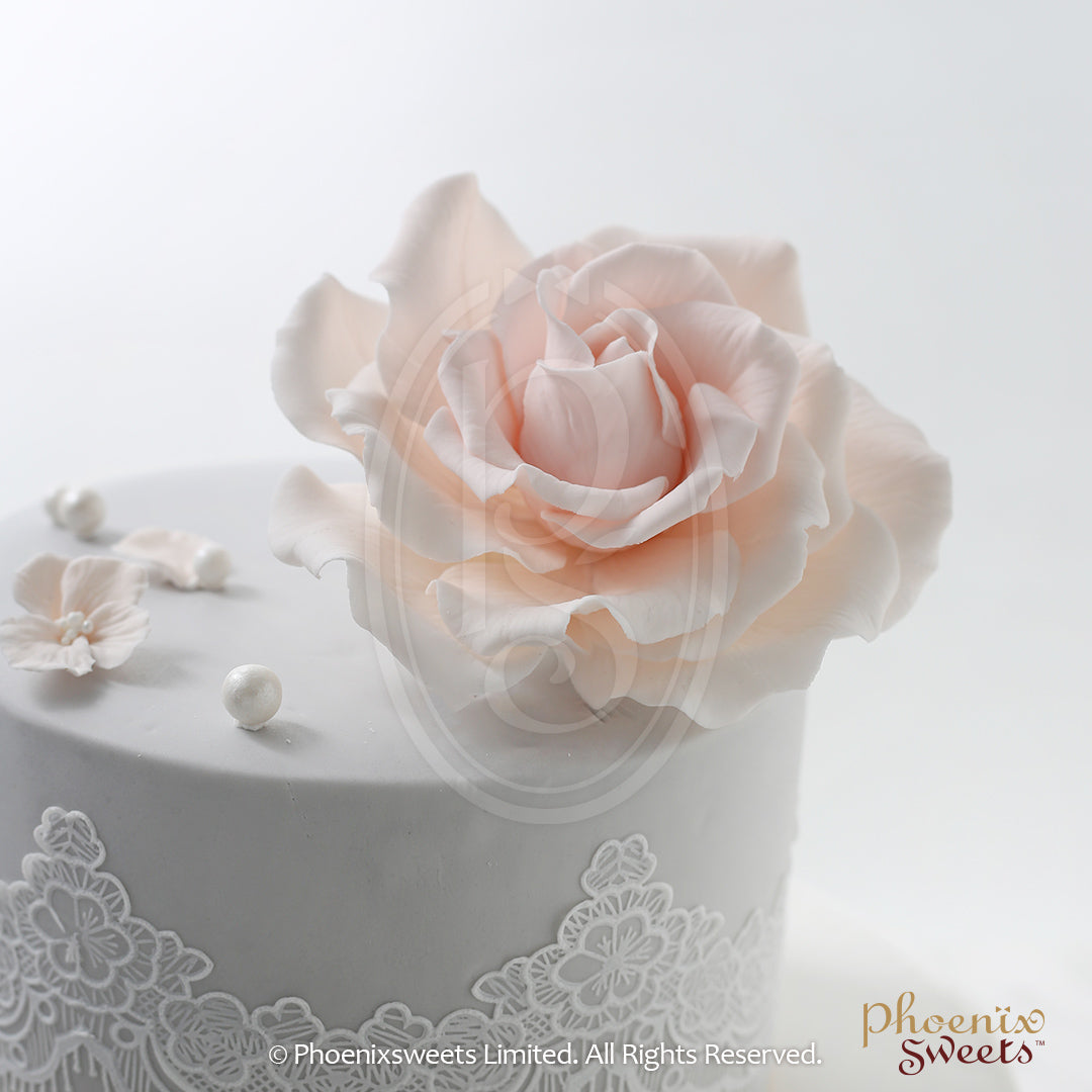 Fondant Cake - Sugar Rose Cake