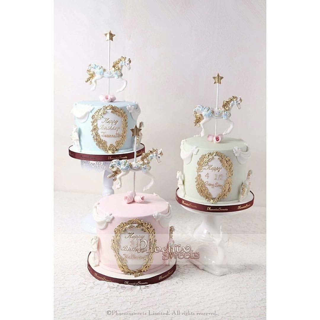 Carousel Cake Tower for Kid's Birthday and Baby Shower 立體 生日蛋糕 3D Cake 