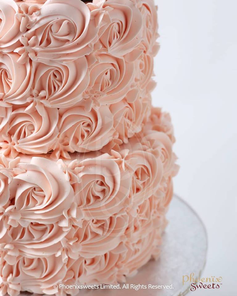 Butter Cream Cake - Rose Swirl (2 tiers)