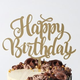 Acrylic "Happy Birthday" Cake Topper