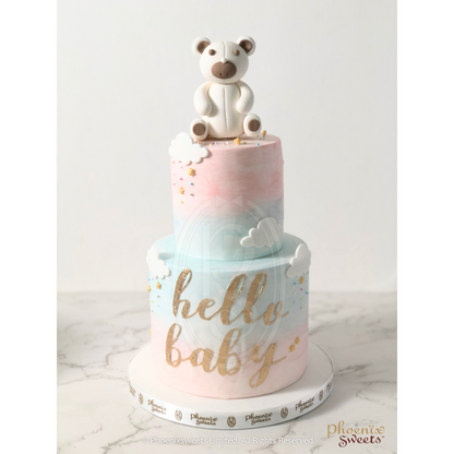 翻糖蛋糕 - Hello Baby Cake (2層版)