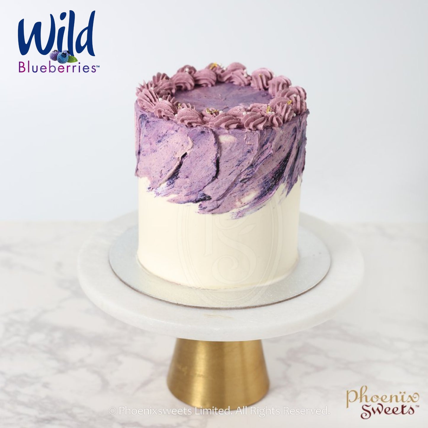 Mini Butter Cream Cake - Fruit Cake with Blueberries